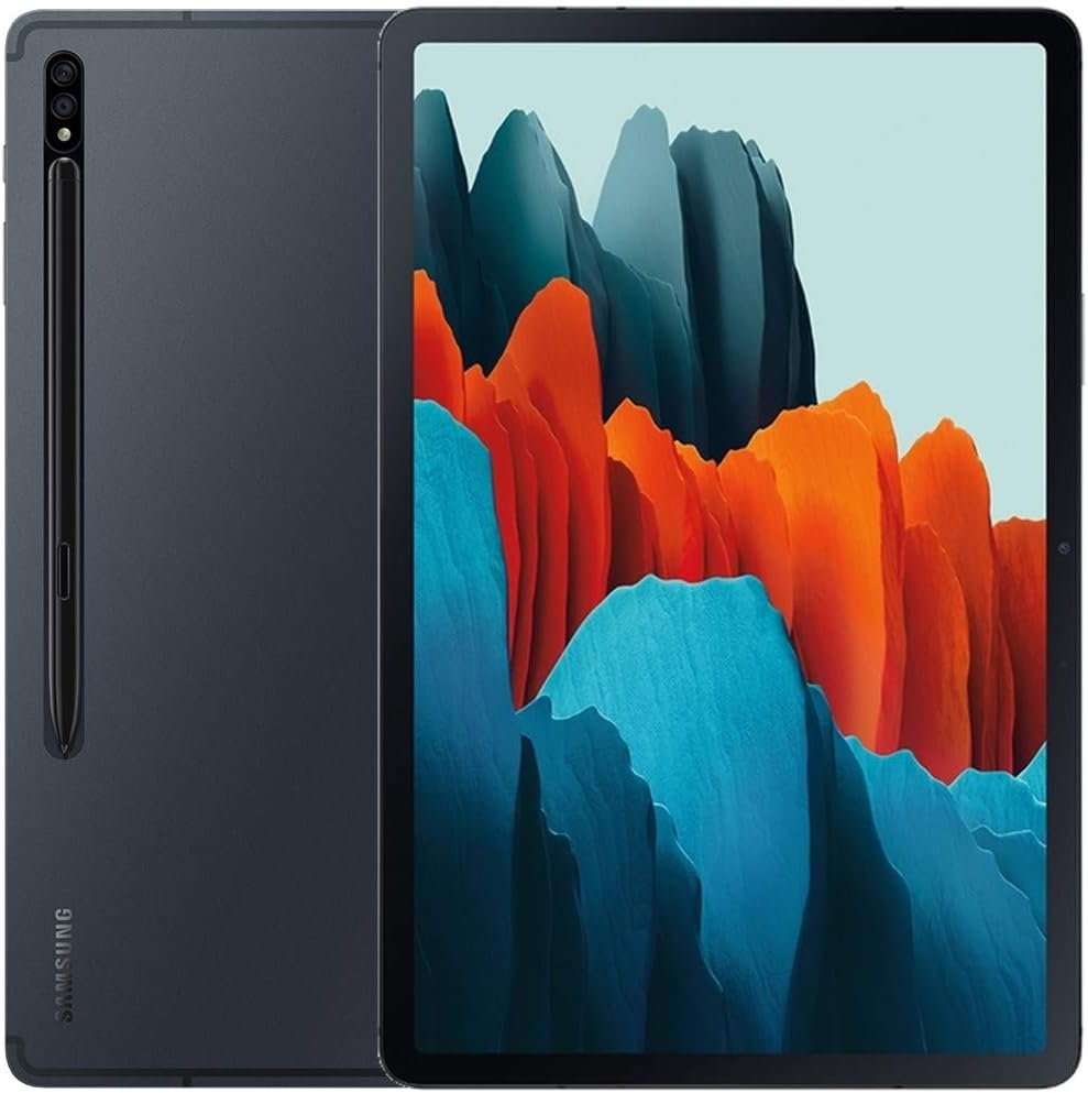 SAMSUNG Galaxy Tab S7+ Wi-Fi, Mystic Black - 128GB (SM-T970NZKAXAR) (Renewed)