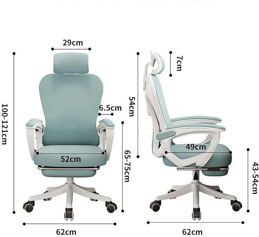 Office Chair, Mesh Ergonomic Office Chair, Home Office Computer Chair, with Lumbar Support Armrests, Height-Adjustable 360-Degree Swivel, Suitable for Heavy Weight People Use/a