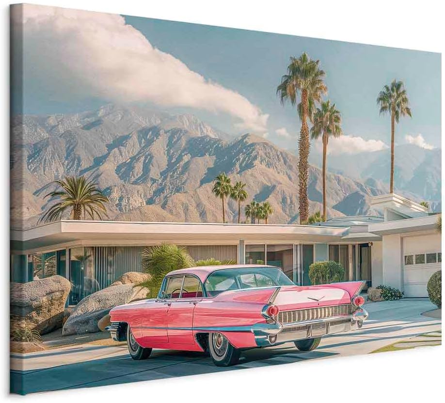 artgeist - Canvas Wall Art XXL Summer Vibes 90x60 cm/36'x24' 1 piece - Non-woven Canvas Prints Image Framed Artwork Painting Picture Photo Home Decoration - Holiday Landscape Cadillac c-H-10030-b-a