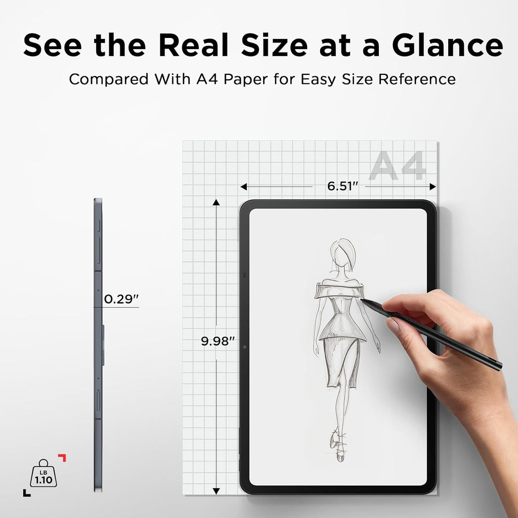 TCL NXTPAPER 11 Gen 2 Android Tablet, 11' Drawing Pad & Digital Notebook, Stylus & Flip Case Included, NXTPAPER 4.0 Display, Android 15, AI Tools, 6+6GB RAM, 64GB Storage, 8000mAh Battery, Gray