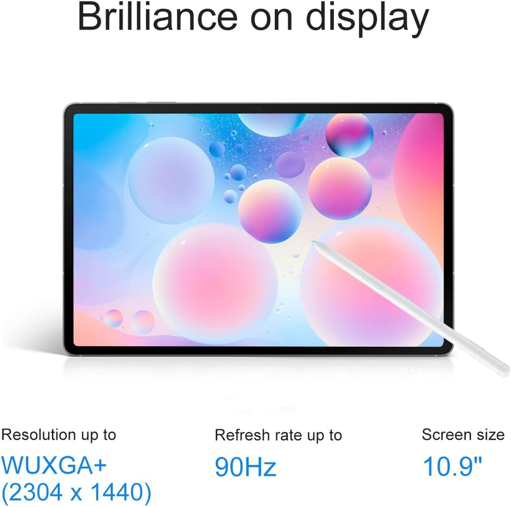 Samsung Galaxy Tab S10 FE AI Android Tablet (10.9' 2K+ 90Hz Touchscreen, 8-Core, 8GB RAM, 384GB Storage (128GB+256GB SD Card)), S Pen, Long Battery Life, Dual Cameras, Ultra Light, SM-X520