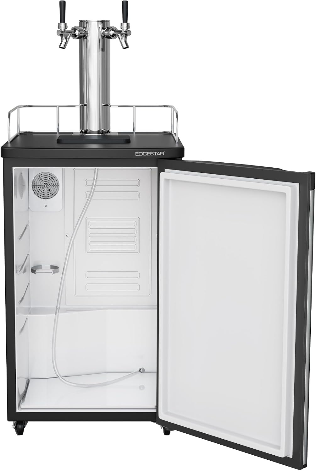 EdgeStar KC2000SSTWIN Full Size Stainless Steel Dual Tap Kegerator & Draft Beer Dispenser - Stainless Steel