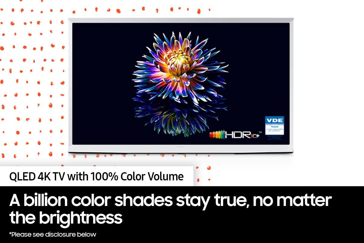 SAMSUNG 65-Inch Class The Serif LS01B Series - QLED 4K, I-Shaped Design, Anti-Reflection Matte Display, -Portable Easel -Stand, Ambient Mode+ Smart -TV -w/ Alexa Built-in (QN65LS01BAFXZA,Latest Model)