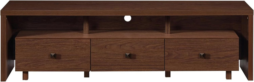 Elegant 80' TV Stand with Three Cabinets and Storage, Modern Entertainment Center with Cable Management Fits Screens up to 80' When Measured Diagonally