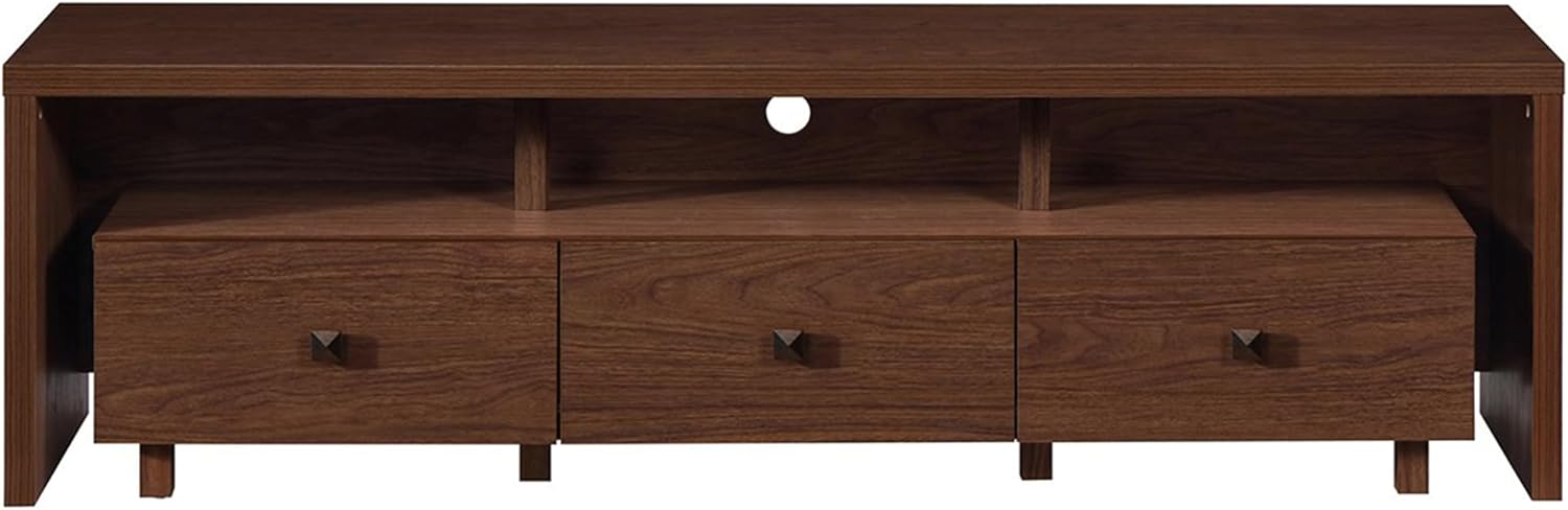 Elegant 80' TV Stand with Three Cabinets and Storage, Modern Entertainment Center with Cable Management Fits Screens up to 80' When Measured Diagonally