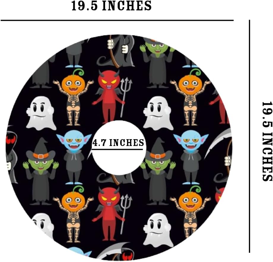 Designer Halloween Spooky Ghost Cover for Wheelchair Wheels, Enhances Aesthetics, Easy Install/Remove, Lightweight, for Boys and Adults (Happy Halloween)