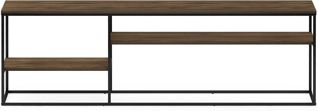 Furinno Moretti Modern Lifestyle TV Stand, Entertainment Center for TV up to 78 Inch, for Living Room, Bedroom, Brown Walnut