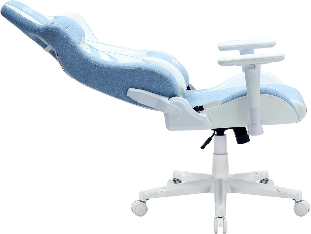 Ergonomic Office Gaming Chairs for Adults 400 Lb, High-Back Computer Desk Chair with 2D Armrests, 150° Swivel, Lumbar Support,Comfy Reclining Cute Chair for Home Computer, for Small Spaces,Blue