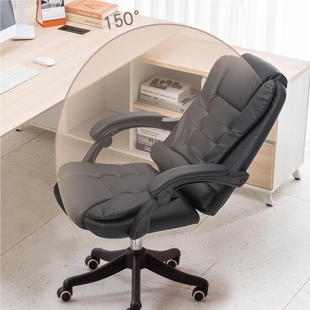 Big and Tall Office Chair Heavy Duty Executive Computer Desk Chair with Base Swivel Wheels 400 lb Capacity Ergonomic Task Chair for Home Work Comfort