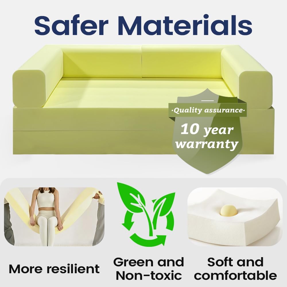 GEARIVY Folding Sofa Bed Convertable Corduroy Couch King Size Floor Sleeper 4-in-1 DIY Combination Modular Sofa Fold Out Futon Lounge Comfy Foldable Lazy cama for Living Room