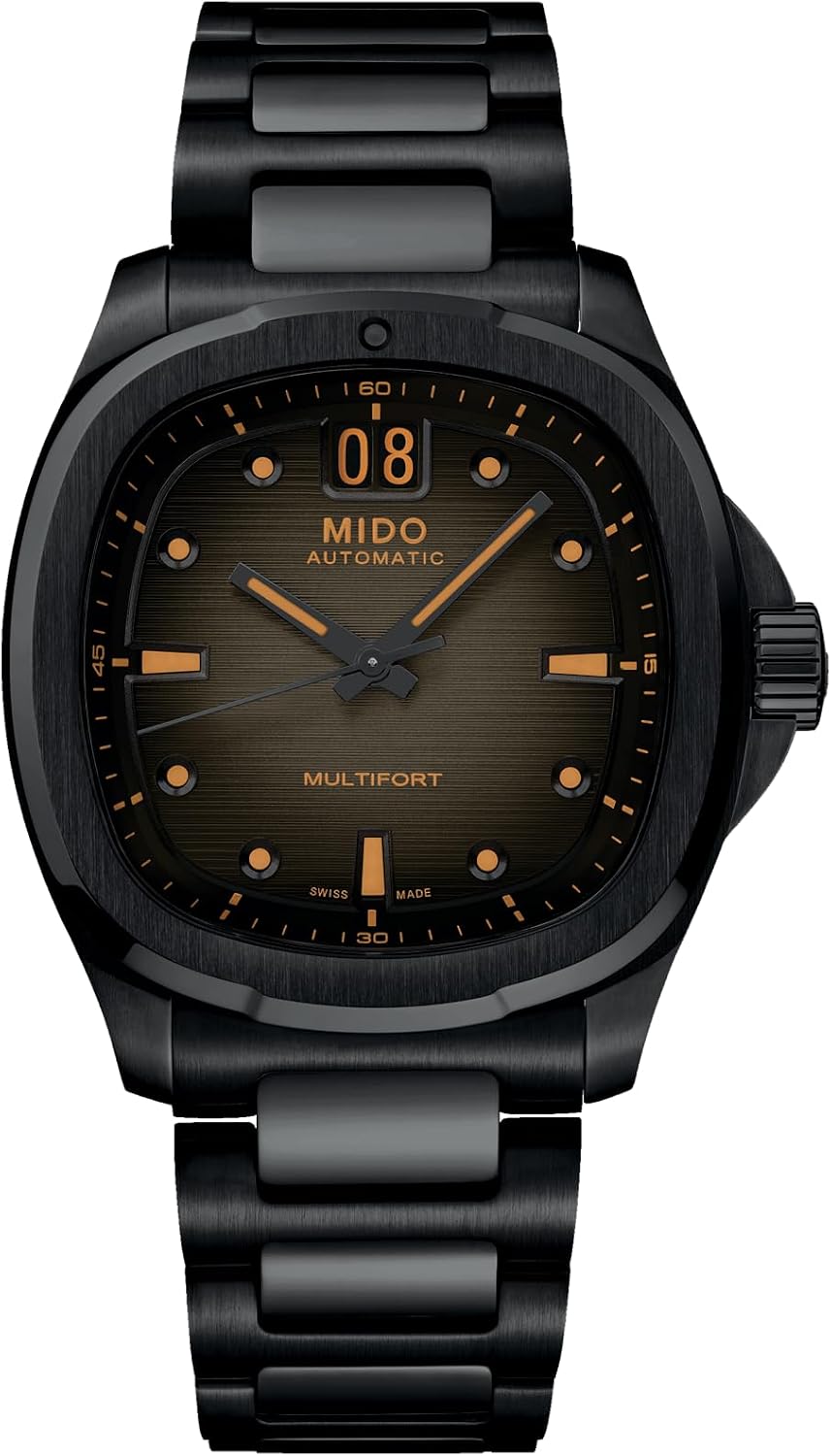 MIDO Multifort TV Big Date - Swiss Automatic Watch for Men - 40mm Case with Transparent Caseback