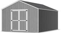 Little Cottage Co. 12x18 Value Gable Shed with Floor, Outdoor Wood Storage Do-It-Yourself Precut Kit