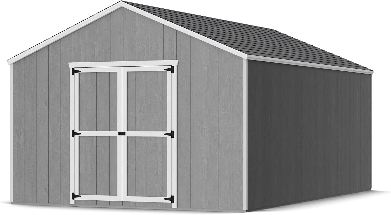 Little Cottage Co. 12x18 Value Gable Shed with Floor, Outdoor Wood Storage Do-It-Yourself Precut Kit