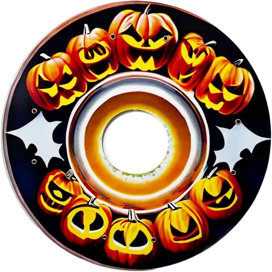 Designer Halloween Cover for Wheelchair Wheels for Adults & Kids, Enhances Aesthetics, Easy Install/Remove, Lightweight, New Matt Finish (Halloween Time!)