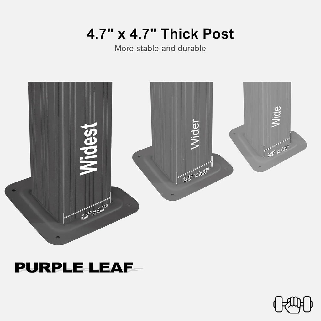 PURPLE LEAF 14' X 16' Outdoor Hardtop Gazebo Aluminum Gazebo with Galvanized Steel Double Roof for Patio Lawn and Garden, Curtains and Netting Included Grey