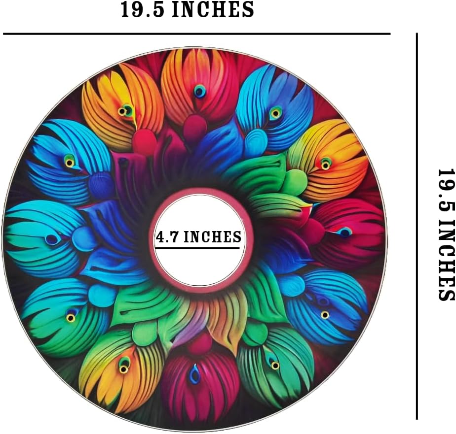 Wheelchair Memorial Day Wheel Covers, Cute Wheelchair Accessories, Enhances Aesthetics, Easy Install/Remove, Lightweight, Waterproof (Perfect Peacock)