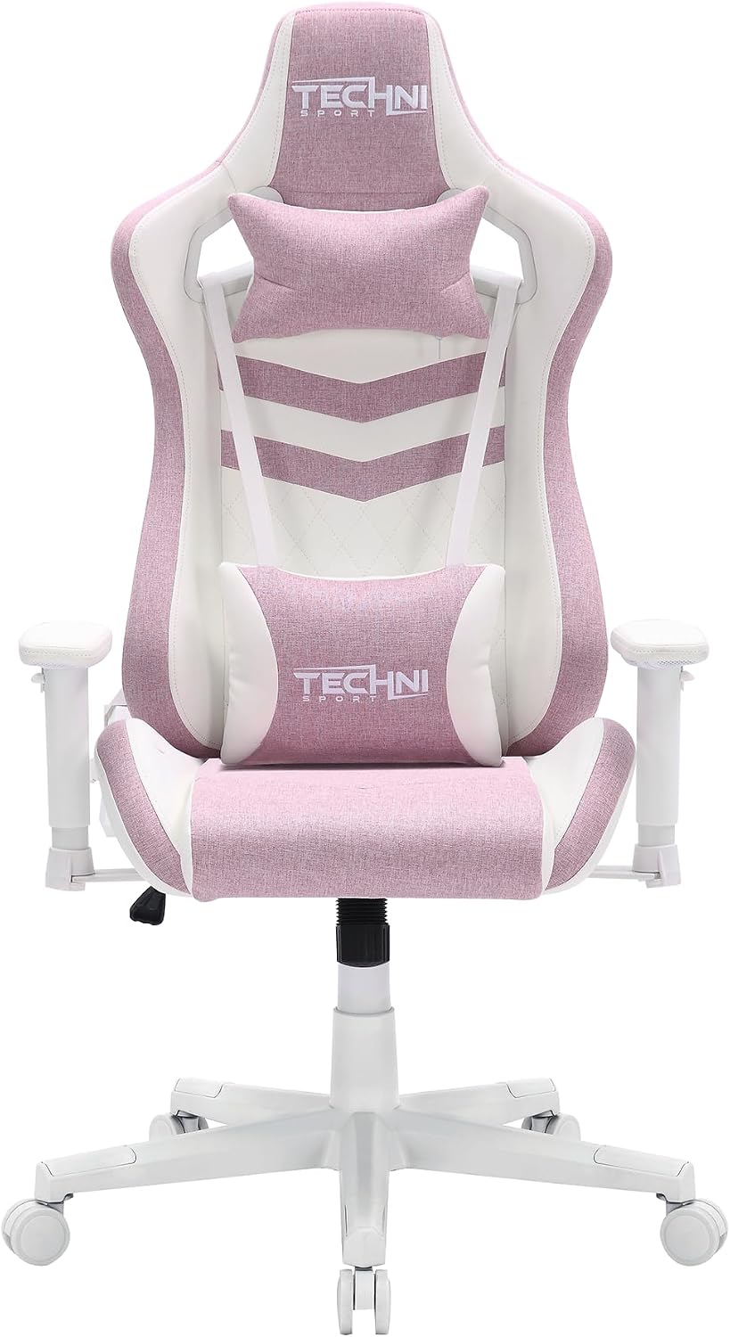 400 Lb Ergonomic High-Back Gaming Chairs for Adults,Computer Office Swivel Desk Chair with Armrests,150° Recline,Lumbar Support,Reclining Cute Comfy Chair for Home,Small Spaces Furniture,Pink