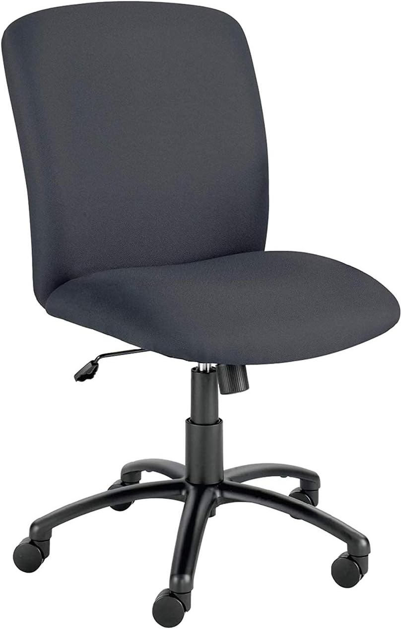 Safco High Back Big and Tall Swivel Desk Task Chair Adjustable Height and Rolling Base, Rated for 24-7 Use, 500 lbs. Weight Capacity, Work or Home Office, Black (3490BL)