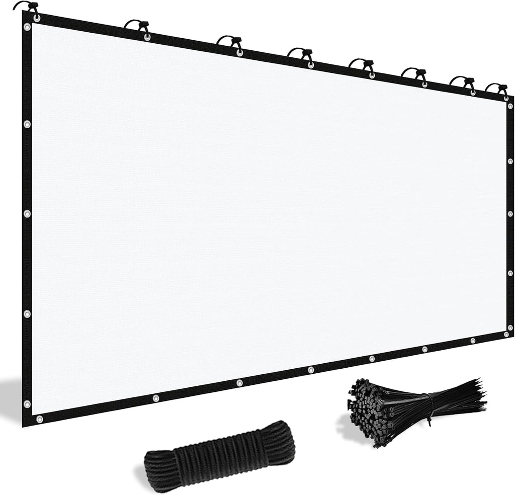 Shade&Beyond Customized Size 90% Sun Shade Cloth with Grommets, 14' X 20' Pergola Shade Cover Canopy, Mesh Tarp Sun Screens for Patio, Outdoor, Garden, Backyard GN02, White