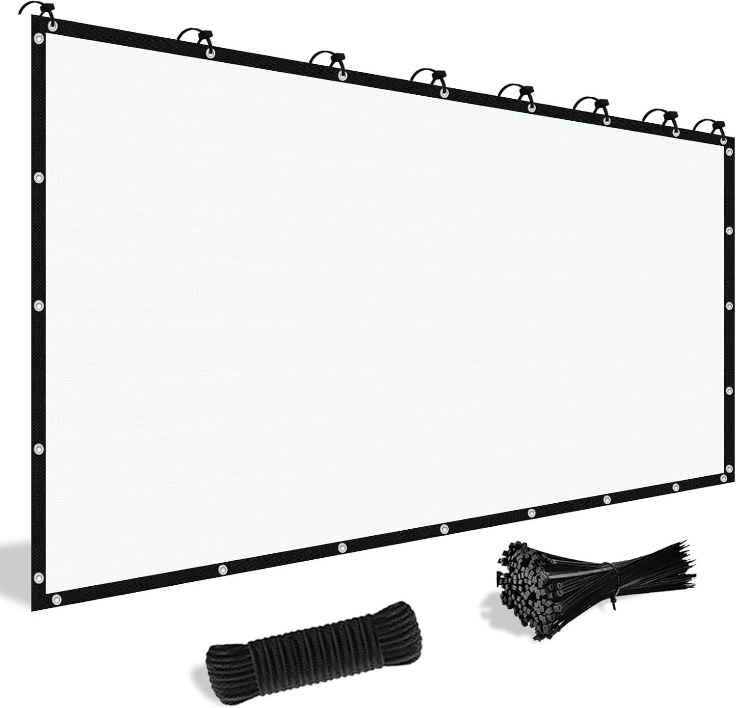 Shade&Beyond Customized Size 90% Sun Shade Cloth with Grommets, 14' X 20' Pergola Shade Cover Canopy, Mesh Tarp Sun Screens for Patio, Outdoor, Garden, Backyard GN02, White