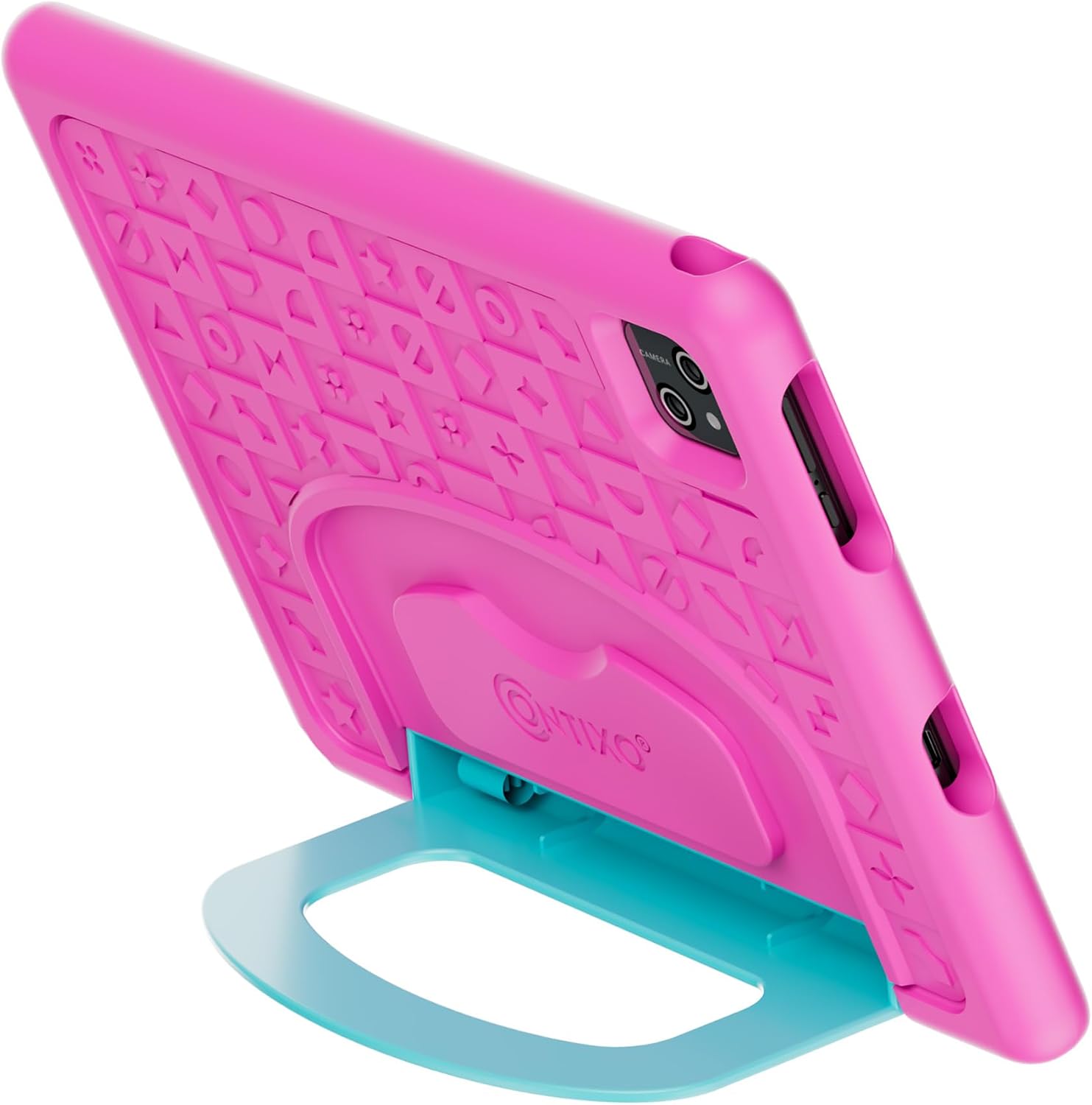 Contixo A10 Kids Tablet with 14 Apps, Lingokids & Epic, 10.1' HD Screen, Android 15, Parental Controls, WiFi, 4+64GB Storage, al Tablet for Kids Ages 3-12, Boys & Girls Gift, Pink