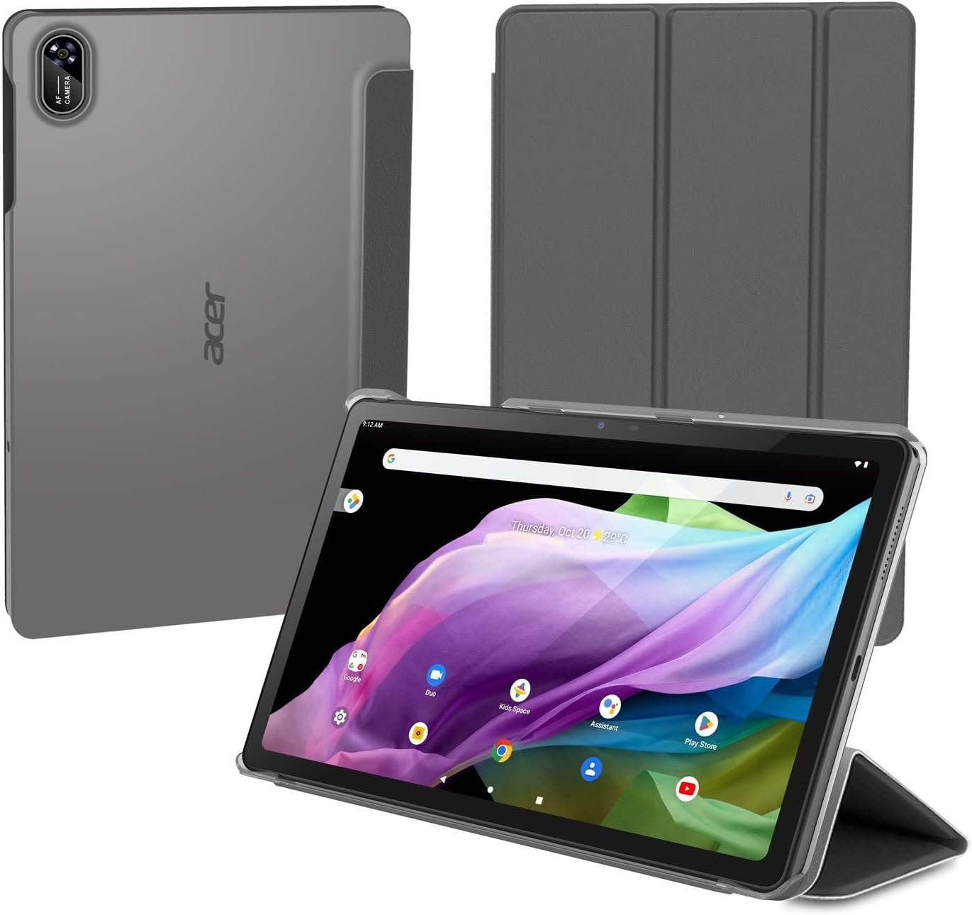 acer Iconia Tab P10 P10-11-K5P5 Tablet | 10.4' 2K 2000 x 1200 IPS Touch | MediaTek MT8183C Octa-Core CPU | 4GB LPDDR4 | 64GB eMMC | WiFi-5 | Front 5MP & Rear 8MP Webcam | Portfolio Case | Android 12