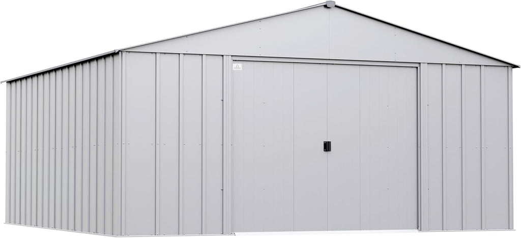 Arrow Classic Metal Shed, 14 x 14, Flute Grey