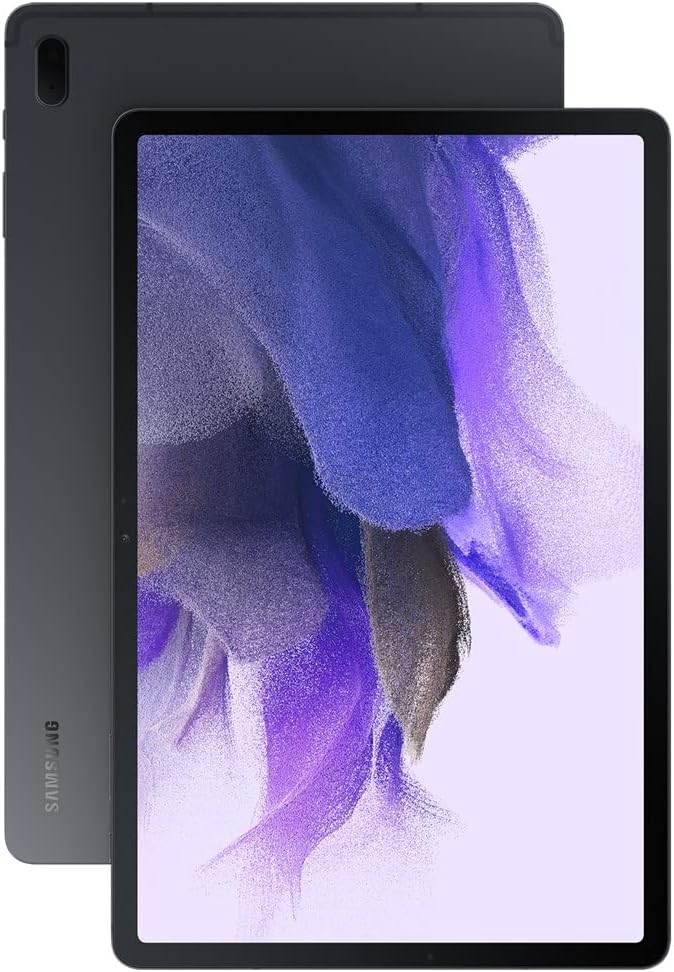 Samsung Electronics Galaxy Tab S7 FE 2021 Android Tablet 12.4' Screen LTE/WiFi (AT&T) 64GB S Pen Included Long-Lasting Battery Powerful Performance, Mystic Black - SM-T738UZKAATT (Renewed)