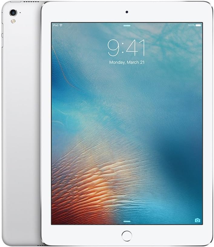 iPad Pro 9.7-inch (32GB, Wi-Fi + Cellular, Silver) 2016 Model (Renewed)