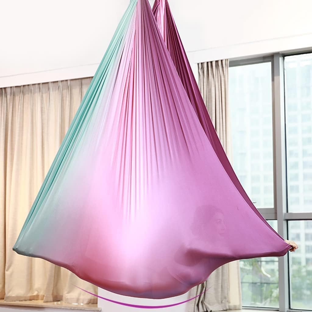 LJYT Sensory Swing Chair Hanging Seat Aerial Flying Yoga Hammock Sensory Hammock for Kids Or Adults Tree Rope Therapy (Color : A)