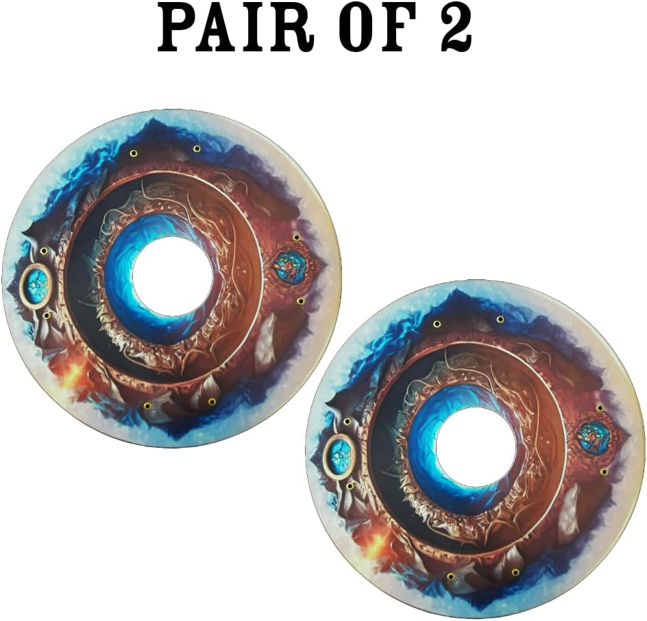 18 inches Spring Wheelchair Wheel Covers | Decorative Wheel Covers for Wheelchairs, Ocean Adventure Design, Easy Install/Remove Mobility Accessory, Waterproof