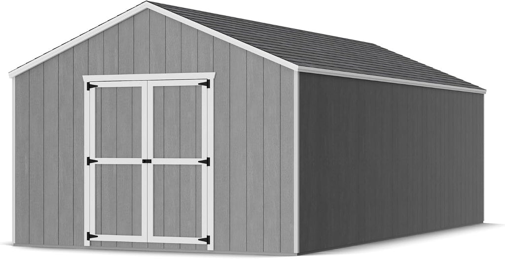 Little Cottage Co. 12x24 Value Gable Shed with Floor, Outdoor Wood Storage Do-It-Yourself Precut Kit