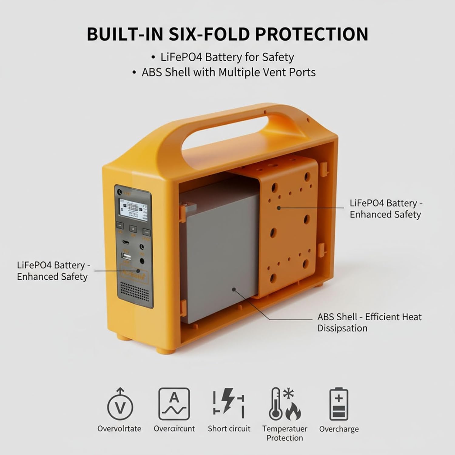 100W Solar Power Station Foldable Solar Panel, Portable Generator LED Lighting AC Outlet LCD Display Safety Protections Home Outdoor Use