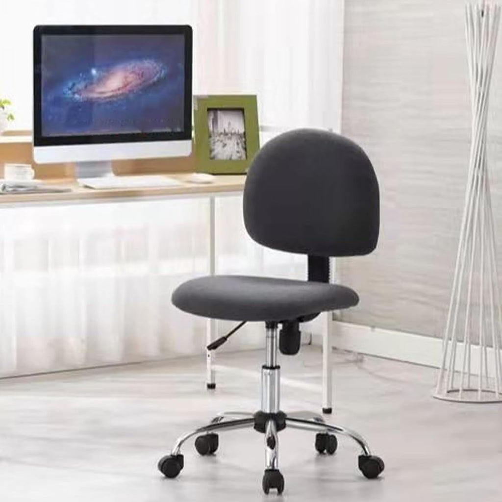 Computer Chairs for Adults Back Support Bearing 400 Lbs No Arms Liftable Swivel Chair Breathable Ergonomic Mesh Office Chair Comfortable Chair for Home, Bedroom, Study(Gray)