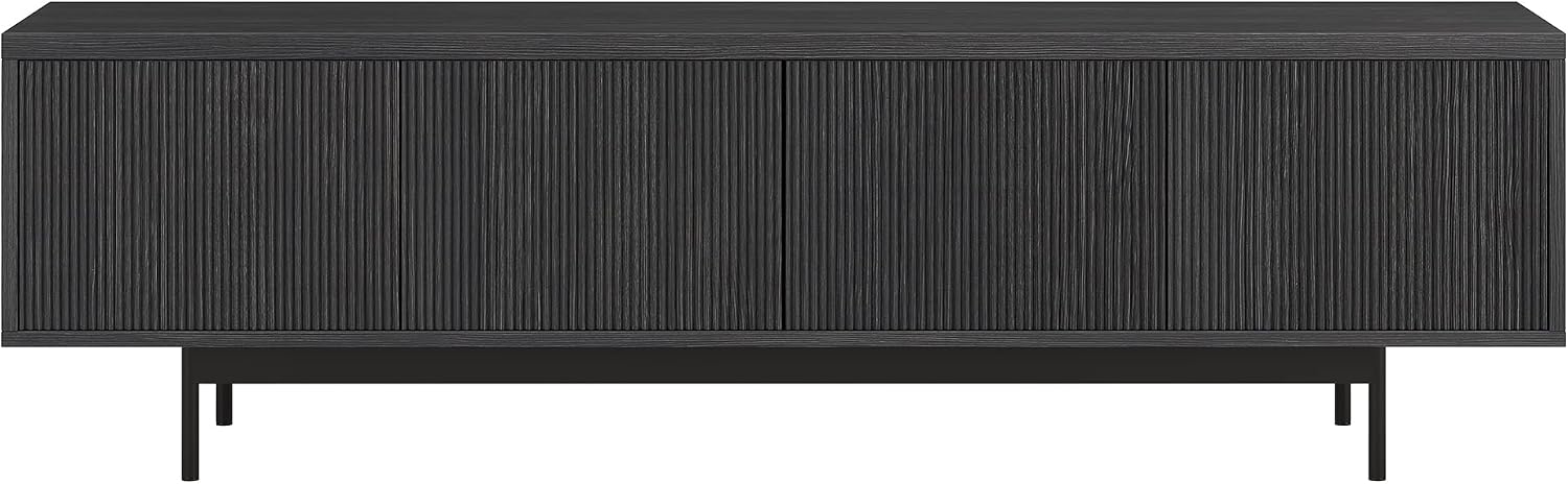 Henn&Hart Whitman, 70'' Rectangular TV Stand, Charcoal Gray