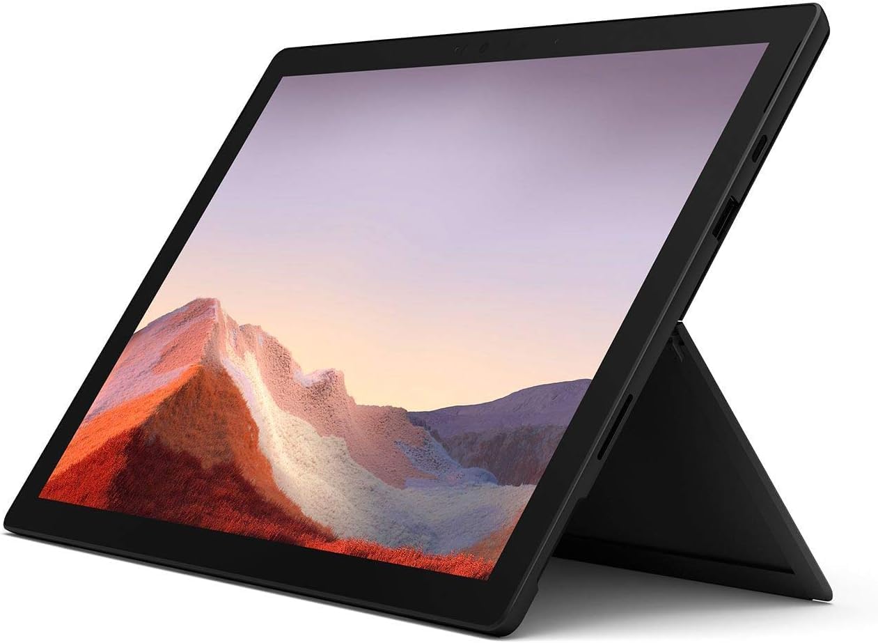 Microsoft Surface Pro 7 Tablet 2-in-1 Intel Core i7 16GB RAM 256GB SSD 12.3 Inch Touchscreen Matte Black Windows 11 PRO (Renewed)
