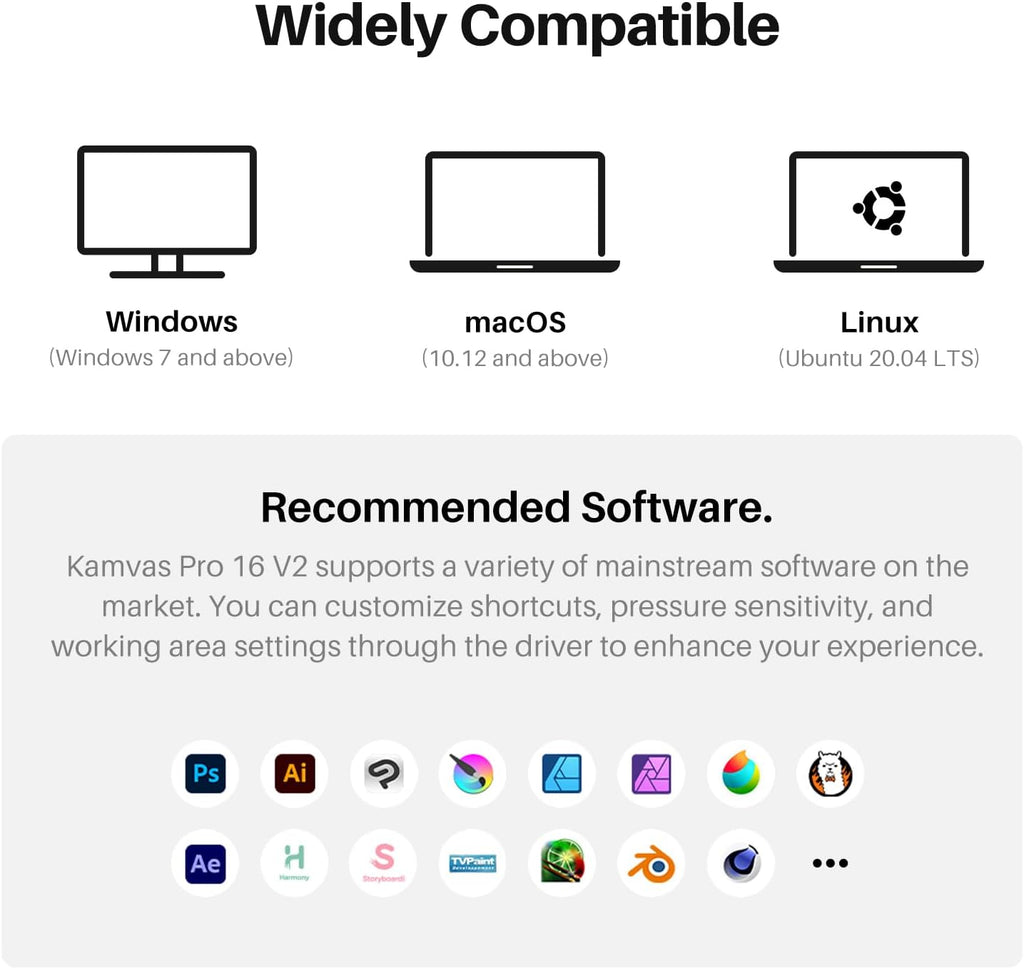 HUION Kamvas Pro 16 V2 Drawing Tablet with Screen 16K Levels PenTech 4.0 Battery-Free Pen, 15.6' Full-Laminated, Smart Touch Bar & 6 Keys Art Tablet Work with Windows, Mac and Linux