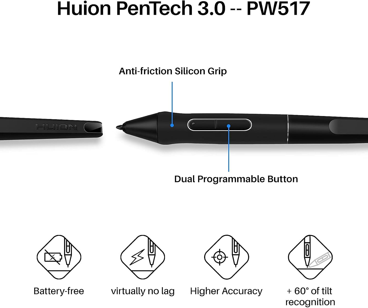 HUION Inspiroy Keydial KD200 Wireless Drawing Tablet, Bluetooth Graphic Tablet with Keyboard Dial 5 Customized Express Keys Battery-Free Pen, 8.9x5.6inch Art Tablet Work with Windows, Mac, Android