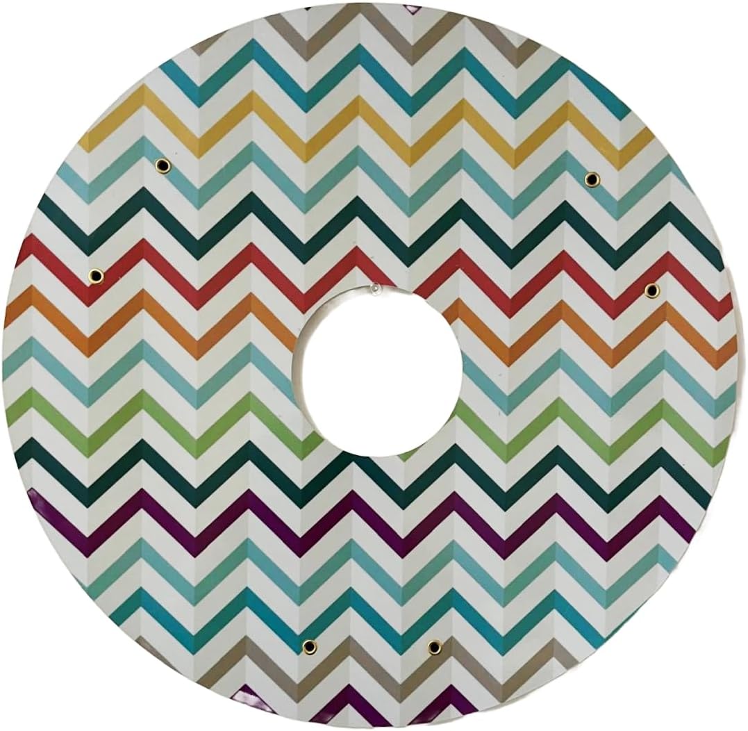18 inches Wheelchair Wheel Covers Designer Cover for Wheelchair Wheels,Easy Install/Remove, Lightweight, Waterproof (Special Glow in The Dark Zigzag Pattern)