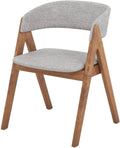 Dining Chairs Outdoor 1pcs Dining Chairs with Curved Backrest Max 400Lbs Sturdy Rubber Wood Frame