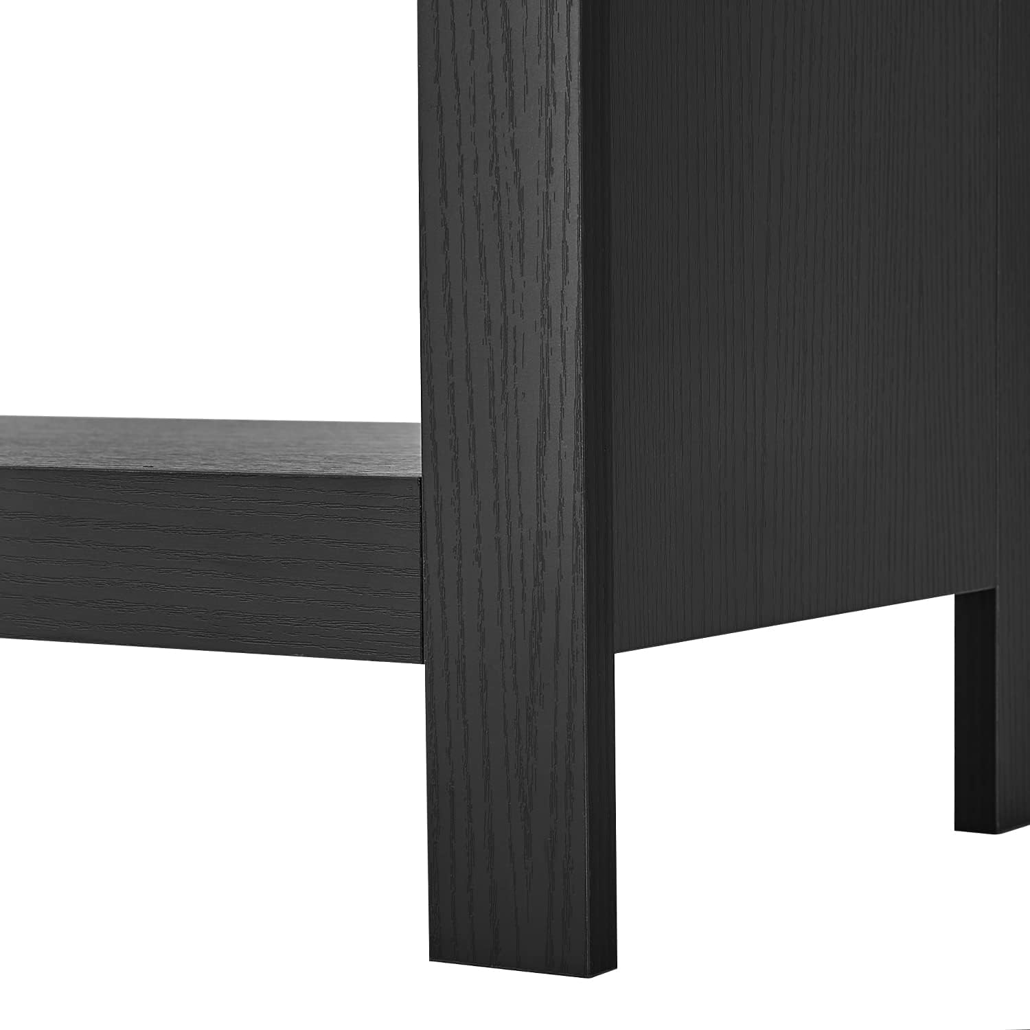 Panana Modern TV Stand with 4 Open Shelves 55inch Entertainment Center for TVs up to 65inch Medial TV Console Table Cabinet for Living Room (Black)