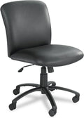 Safco Products Uber Big and Tall Mid Back Chair 3491BV, Black Vinyl, Rated for 24-7 Use, Holds up to 500 lbs. (Optional arms Sold Separately)