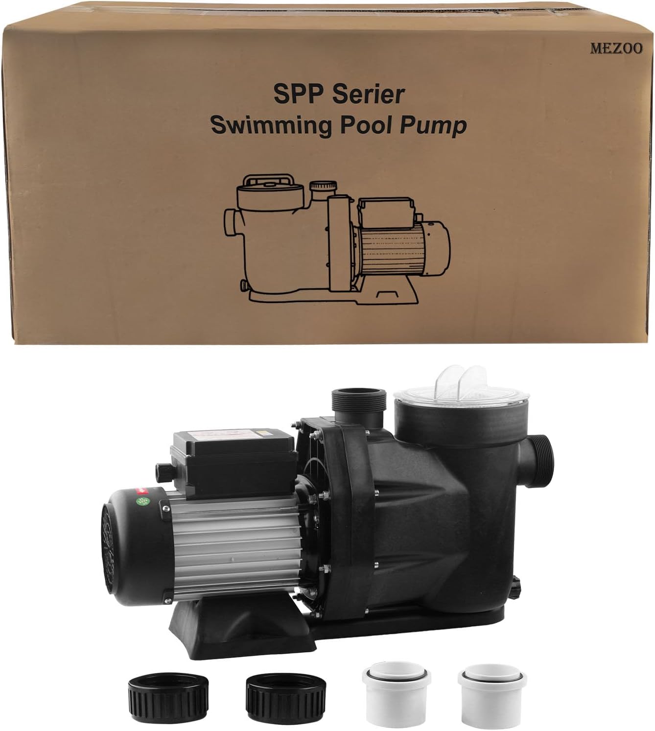Pool Pump IN/Above Ground Pool Pump,2HP 8120 GPH,115V Self Primming High Flow (with Timer)