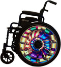 Designer Cover for Wheelchair Wheels, Enhances Aesthetics, Easy Install/Remove, Lightweight, New Matt Finish (Silky Ribbons)