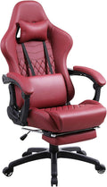 Ergonomic Office Chair Computer Chair with Lumbar Support Big and Tall Gaming Chairs for Adults with Footrest Swivel Seat Height Adjustable Computer Chair with Headrest red