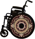 Wheelchair Memorial Day Wheel Covers, Accessories, Designer Covers, Mandala Lovers, Easy Install/Remove, Lightweight, Waterproof (Mandala Artistry)