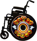 Designer Halloween Cover for Wheelchair Wheels for Adults & Kids, Enhances Aesthetics, Easy Install/Remove, Lightweight, New Matt Finish (Halloween Time!)