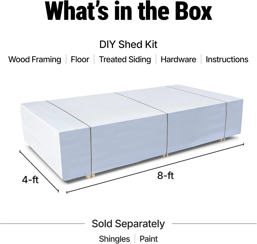 Handy Home Products Hudson 12x16 Do-it-Yourself Wooden Storage Shed with Floor Kit- Does not Include Paint or Roofing Shingles
