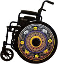 Designer Cover for Wheelchair Wheels, Enhances Aesthetics, Easy Install/Remove, Lightweight, New Matt Finish (Laughing Pumpkin)
