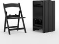 Flash Furniture Hercules Set of 10 Kids Black Resin Folding Chair with Black Vinyl Padded Seat
